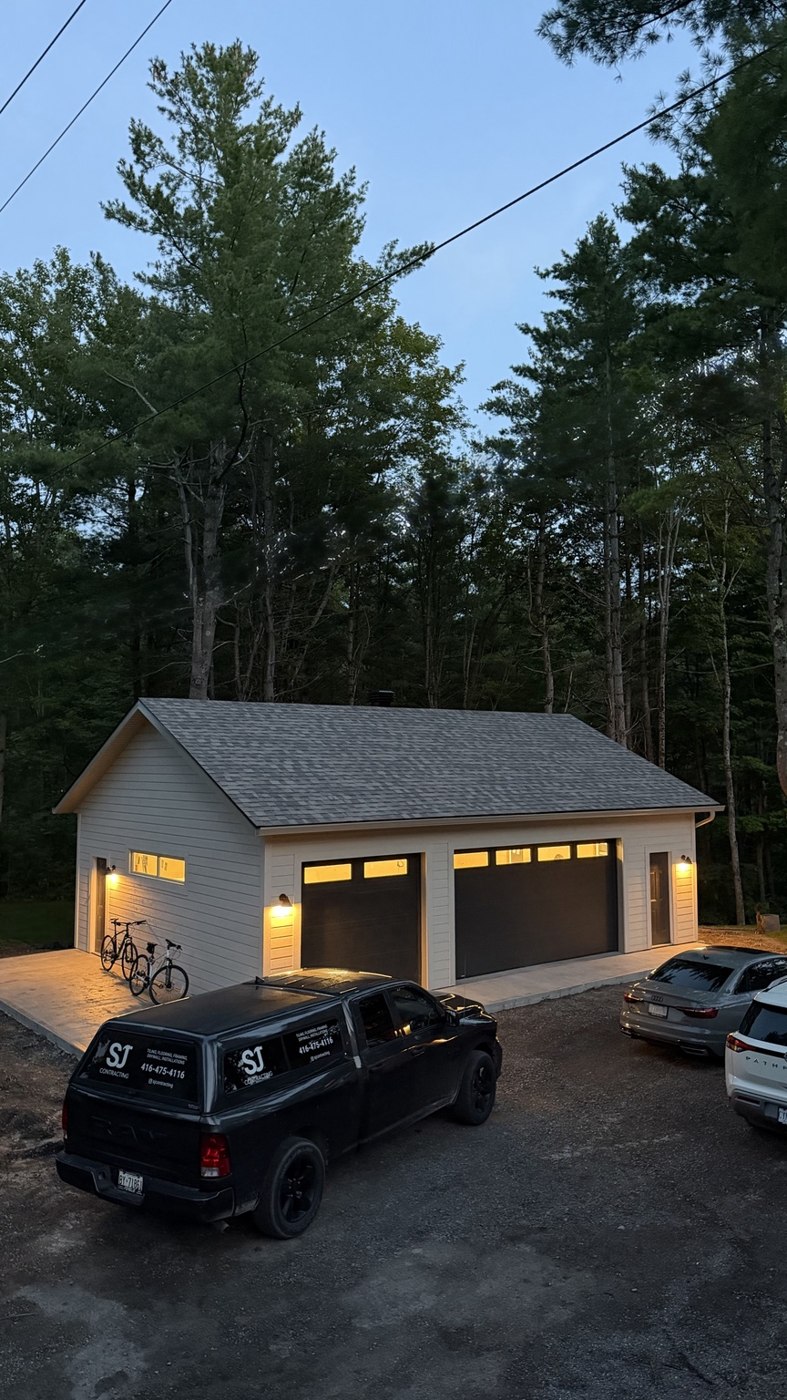 Two-car garage — after