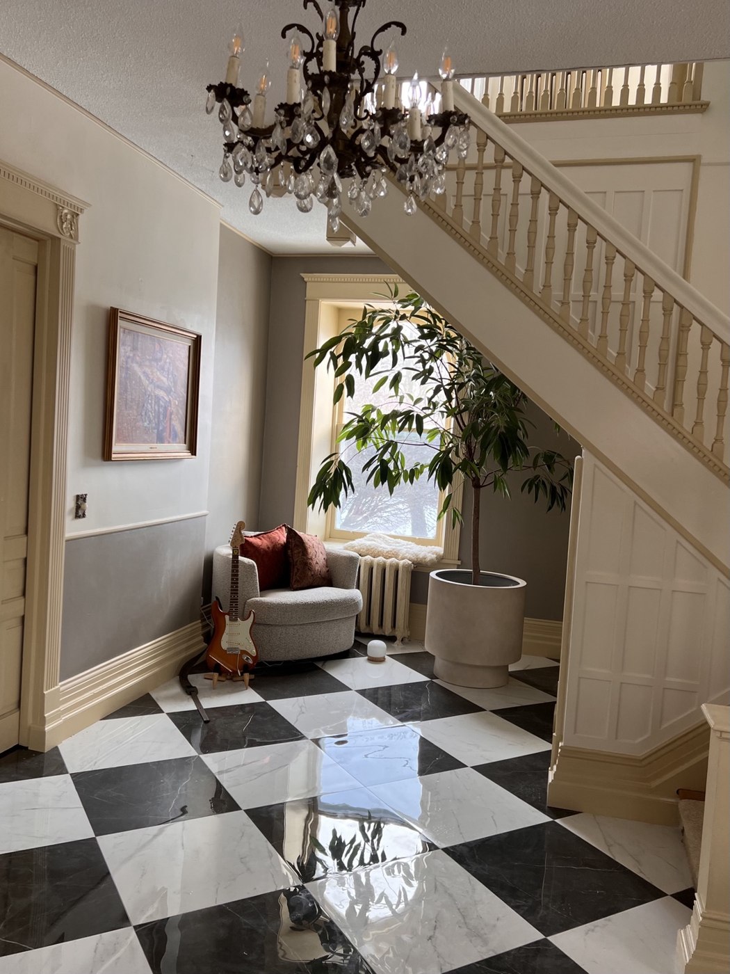 Marble, trim & paint — after